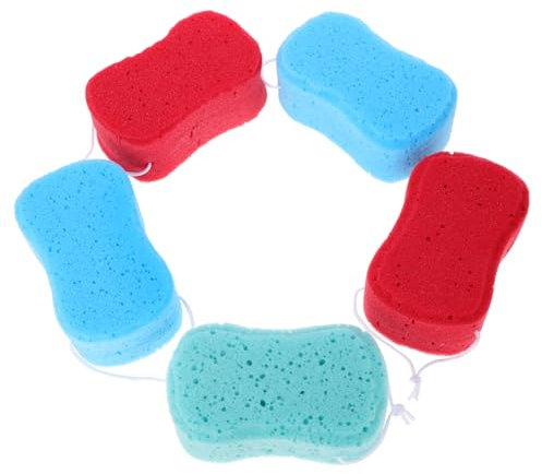 BELLIFFY 5stücke Dusche Schwamm Für Körperreinigung Rückenschrubber Und Badeschwamm Made of Material Gentle Sensitive Skin Rich Foam Suitable for Peeling and Massaging in Mixed Colors