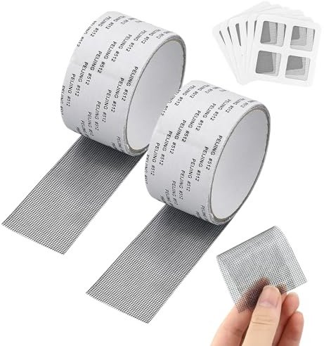 3 Fliegengitter Reparatur Klebeband, 2 Rollen Reparaturband für Moskitonetz Stark Haftender Insektenschutz Fenster Reparatur Fliegengitter Tape für Reparaturlöcher Flicken