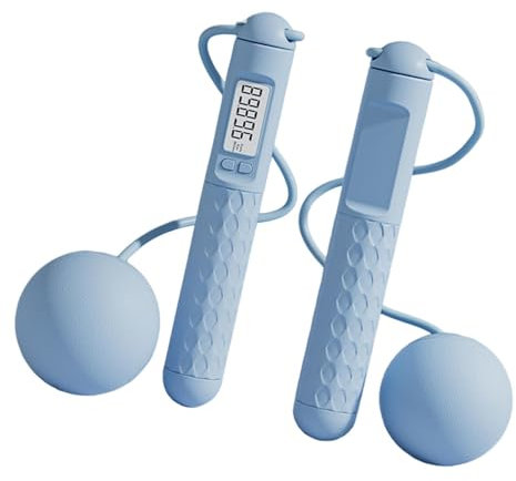 Digitales Springseil – Leichtes Springseil ohne Seile mit Zähler | Tragbares Seil mit LED-Display für kabelloses Springen mit Ball, Springseile für Fitnessstudio, Fitness, Brennen