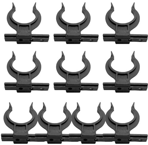 Lot de 10 clips de fixation pour plinthes de cuisine, clips de plinthe, support de plinthe, clips de plinthe, clips de plinthes de cuisine, fixation avec 30 vis noires