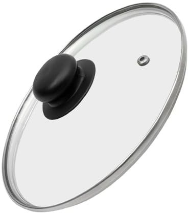 PNJB Glass Pan Lid, Saucepan Casserole Frying Lid, Fit and Compatibility, Durable and Versatile, Transparent Cookware Glass, Easy To Clean, (14CM)