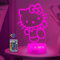 Eygerur Lampe Kitty, Kitty Veilleuse 3D LED pour Enfants, USB Smart Remote Control Kitty Lampe Chevet 16 Couleurs NoëL Kitty Cadeau Chambre D'Enfant DéCoration Cadeau De Vacances
