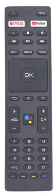 IOOIQQ Télécommande pour téléviseur Continental Edison CELED43SAFHD20B7.CEQLED58SA21BE.CEQLED50SA20B7.CEQLED55SA20B7.CEQLED55SABFB7. CEQLED58SA20B7.CELED43SA220B7 (sans voix)