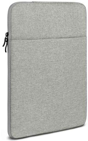 moex Dash Case für MacBook Air M4 (15 Zoll) Tasche mit Reißverschluss und Fach für Zubehör, Sleeve Laptop Hülle weich Gepolstert, Schutzhülle Minimalistisch Laptoptasche, Grau