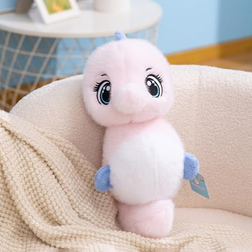AQCQDQ Kuscheltier Seepferdchen, Süße Weiches Seepferdchen Kissen, Seepferdchen Plüschpuppen, zum Spielen und Kuscheln, Weiches Schmusetier für Mädchen, Jungen, Babys (30 cm,Rosa)