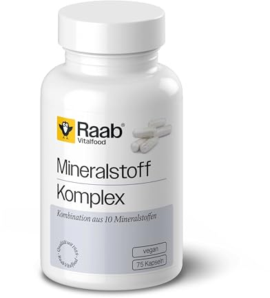 Raab® Mineralstoff Komplex Kapseln (75 Stück) - 10-fach Komplex | Kombination aus 10 Mineralstoffen - Mit Magnesium, Zink, Calcium, Eisen und Selen - Laborgeprüfte Qualität aus Deutschland