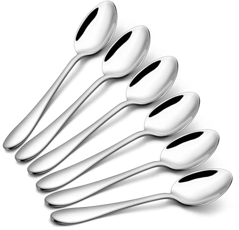 Joyfair 19cm Edelstahl Teelöffel Kaffeelöffel 6er Set - Klassisch Griff | Suppenlöffel für Haus/Küche/Restaurant, Spiegelnde Oberfläche & Spülmaschinenfest, Ungiftig & Gesund, Rostbeständig