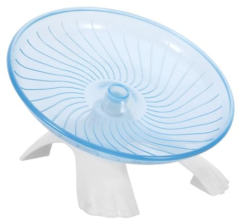 TOYANDONA Roue d'exercice Silencieuse pour Hamster en Plastique Transparent 18 Cm – Soucoupe Volante Rotative Antidérapante pour Petits Animaux de Compagnie, pour Gerbilles, Souris