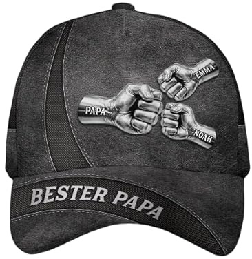 Geschenke Mall Personalisiert Cap - Bester Papa Aller Zeiten - Personalisierte Kappe, Vater Sohn Cap, Geschenke Papa
