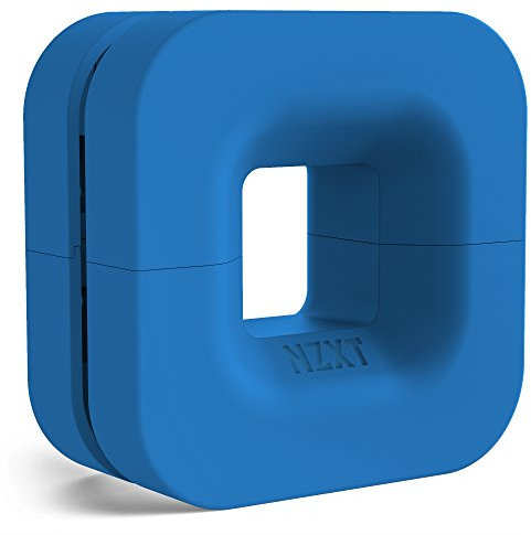 NZXT Puck - Cable Management and Headset Mount - Compact Size - Silicone Construction - Powerful Magnet for Computer Case Mounting - Blue