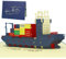 LINPOPUP®, LIN17354, POP UP Karten, 3D Karten - Grußkarte - Schiff, Frachtschiff, Klappkarte Containerschiff, N235
