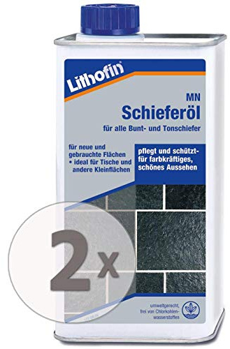 Lithofin MN Schieferöl 2 l - Erstbehandlung neuer Flächen wie Fensterbänke Tische Böden Treppen