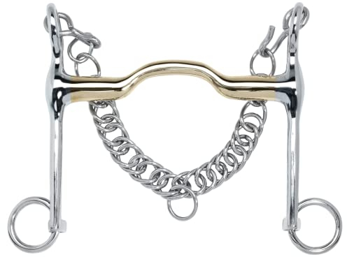 Busse Dressurkandare KAUGAN®, extra dünn, Edelstahl-Anzüge 13,5cm /14mm