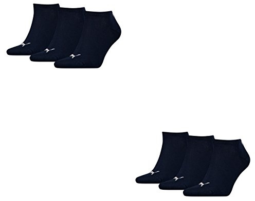 PUMA 6 Paar Sneaker Invisible Socken Gr. 35-49 Unisex für Damen Herren Füßlinge, Farbe:321 - navy, Socken & Strümpfe:47-49