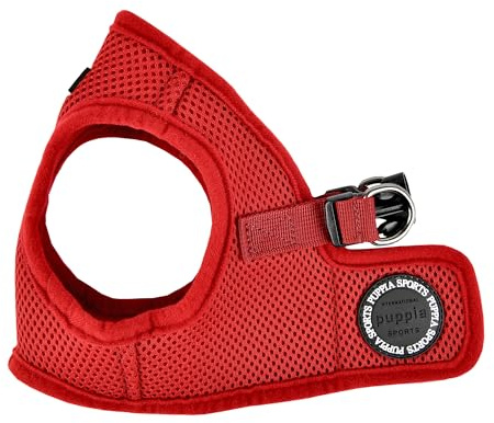 Puppia Dog Harness small dog and medium dog - Soft Vest in many colours - Also usable as Puppy Harness - Anti Pull Dog Lead, Wine Red, XXL