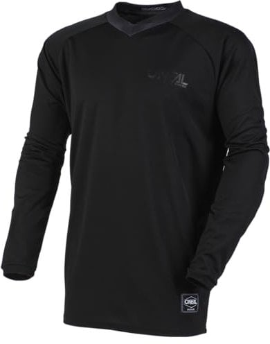 O'NEAL | Motocross-Trikot | Enduro Motorrad | Passform für Maximale Bewegungsfreiheit, Eingenähter Ellbogenschutz, Atmungsaktiv | Element Jersey Classic | Erwachsene | Schwarz | Größe XXL