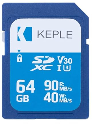 Keple 64GB 32Go SD Memoire Carte de Quick Speed SD SDcarte Compatible avec Nikon D810, D750, D5500, D810A, D7200, D610, DF DSLR Digital Kamera | 64GB klasse Classe 10 UHS-1 U1 SDXC Card