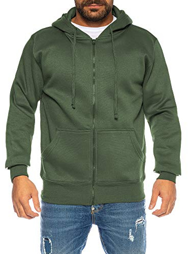 Raff & Taff Herren Zipper Hoodies Kapuzenjacke Sweatjacke Übergangsjacke Jacke Basic Schlicht bis 8XL