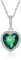ChicSilver Damen Halskette 925 Damenkette mit Herz Zirkonia Anhänger Herzkette, Geschenk für Freundin, 12 Monate Geburtstagsserie Mai Smaragd …