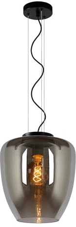 LUCIDE FLORIEN - Pendelleuchten - Ø 28 cm - 1xE27 - Rauchfarbe Grau