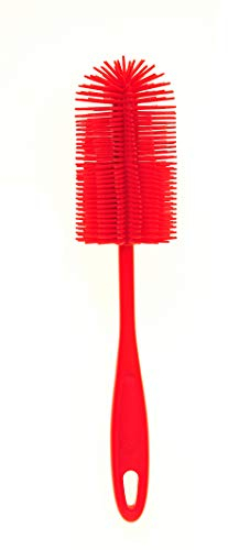 Kochblume Silikon Spülbürste | Premium-Silikon | Hitzebeständig | Spülmaschinenfest | Für Töpfe, Pfannen, Gläser & Geschirr | Farbe: rot