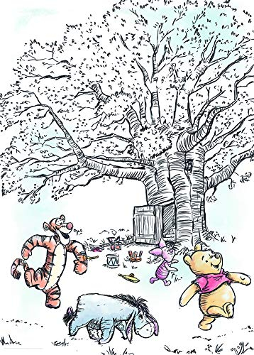 Disney Wandbild von Komar | Winnie Pooh Playground | Kinderzimmer, Babyzimmer, Dekoration, Kunstdruck | Größe 50x70cm (Breite x Höhe) | ohne Rahmen | WB063-50x70, Bunt