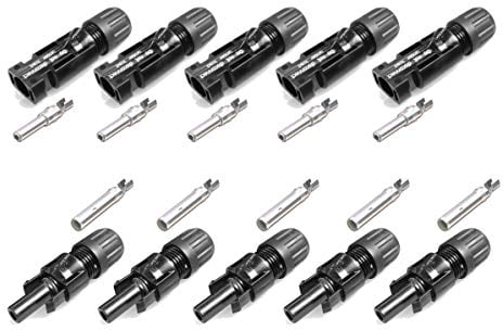 Stäubli 5 Pairs MC4 Male to Female + Male 4-6 mm² Type 4 PV-KBT4/6I 5 Pairs 4 mm² - 6 mm²