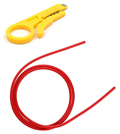 3Wthings (1m) 3D Drucker PTFE Schlauch/Tube/Bowden für 1.75 mm Filament inkl. Schlauchschneider (Rot)