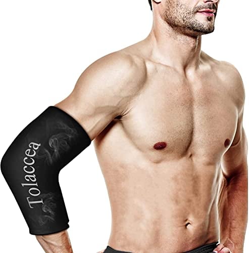 Poche de Glace Genou ou Coude pour Thérapie chaude et froide, Poche de froid flexible de manchon de compression froid Gel réutilisable pour soulager la douleur au coude(Noir, S)(1 Pièce)