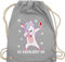 Shirtracer Turnbeutel Rucksack - & Alkohol Damen - Es eskaliert eh Festival Saufi Party Malle lustig I Party Einhorn Dabbing - Unisize - Hellgrau - einhornrucksack saufrucksack sauf wein beutel