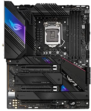 ROG Strix Z590-E Gaming WiFi 6E LGA 1200(Intel 11th/10th Gen) ATX Gaming Motherboard (PCIe 4.0, 14+2 Power Stages, DDR4 5333+, Dual Intel 2.5 Gb LAN,Thunderbolt 4, 4xM.2/NVMe SSD and Aura RGB)