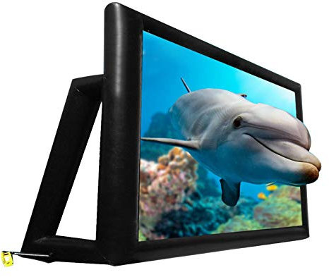 AIZYR Front/Rear Inflatable Projection Screen, Mega Movie Projector Screen with Tie-Downs Storage Bag for Backyard Movie Parties