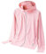 Women UPF 50+ Sun Protective Shirt Hoodie Ice Silk Rash Guard Top Uv Protection Jacket Pink