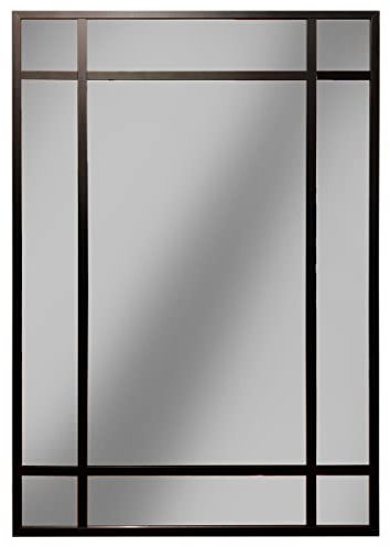 Espejo Ventana, Espejo Industrial, Estilo Danés, Aluminio Negro 120 x 80 cm