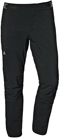 Schöffel Herren Hybrid Pants Tree Run M, regenfeste, winddichte MTB Hose mit 4-Wege-Stretch, robuste Fahrradhose mit Belüftungsreißverschlüssen, atmungsaktive Outdoor Hose, schwarz, 50