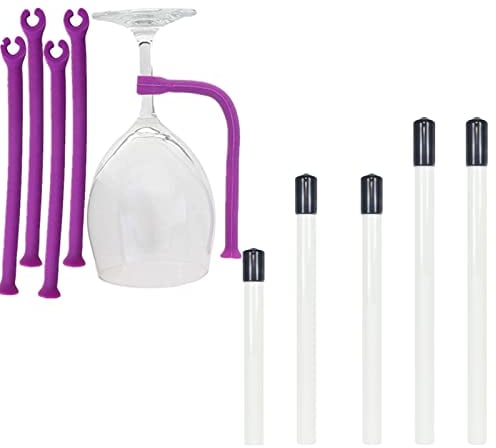 XHBTS Glashalter für Spülmaschine Alleskönner 9er Set Aufsteckhalter Halterung für Geschirrkorb Glas Gläser - Formstabil und Kratzfrei 21cm 17cm 11,5cm