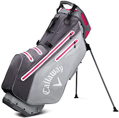 Callaway Golf Fairway 14 HD Standbag, wasserdicht (Serie 2022), Holzkohle / Silber / Pink
