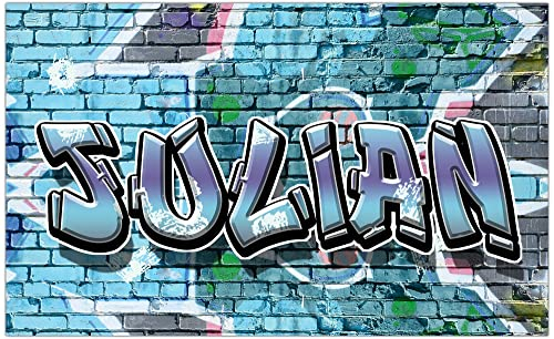 timalo® Cooles Graffiti Poster mit Namen | Modernes Wandposter für Kinder und Teenager Kinderzimmer Bild Mauer Jungen Zimmer Wandbild personalisiert | gamer27-1-B80xH61cm