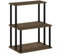 Furinno Turn-N-Tube 3-stufiges werkzeugloses Küchenregal, Columbia Walnuss/Schwarz