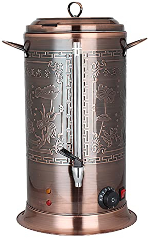 NADAENQ 304 Acier Inoxydable Sterilisateur Electrique Bocaux, Distributeur De Boissons pour Le Thé À l'eau Chaude Thé Juice Café Jus d'accueil Usage De La Soirée, Style Rétro,A,16.5L