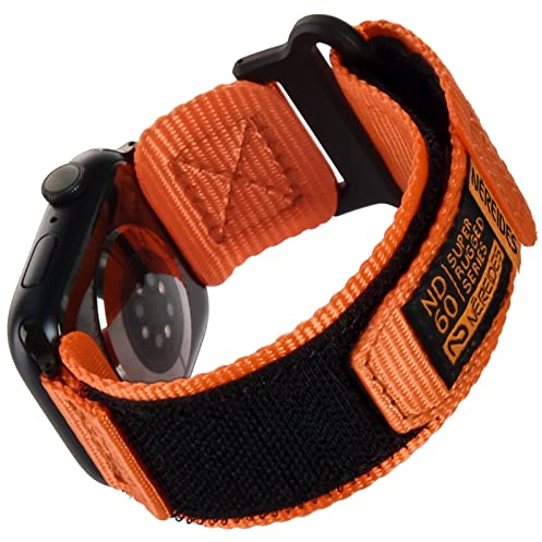 Kompatibel Mit Apple Watch Series 10 Armband Series 9/8/7/6/5/4/SE/SE2, Nylon Sportarmband Mit Gewebtem Design Für 46mm/45mm/44mm (XL,Orange)