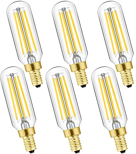LVYE Dimmable T6 LED Bulbs 8W E12 Edison Light Bulbs Soft White 3000K