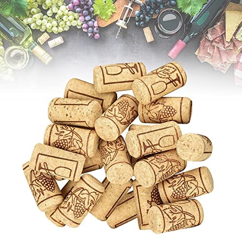 skytowards 100 PCS Bouchon en Liège Naturel, Bouchon Conique Bouchon de Bouteille de Vin en Bois Réutilisable Bouchons de Bière en Bois pour Stockage et Scellage de Vin Déco Bricolage (21 x 40 mm)