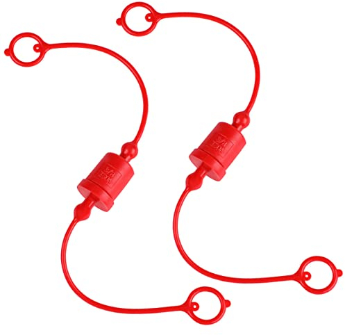 VILLFUL 2 Sätze Stecker Staubschutzkappe Schlauchzapfen Hydraulik Schnellwechsler Hydraulikkappe Stecker Set Anschluss Buchse Steckkappe Hydraulikschlauch Kappen