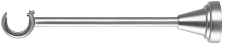 RENA Gardinenstange-Halterung 1-Läufig Wandhalterung für Gardinen Vorhang-Halter aus Metall Gardinenstangenhalter Chrom Matt 19 mm