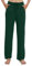 EXCHIC Women's Casual Stretchy Straight Leg Pants with Drawstring Elastic Waist Yoga Trousers with Pockets(XL, Dark Green)