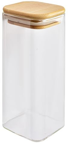 Clayre & Eef Vorratsglas 6x6x15 cm Transparant Glas Vorratsdose