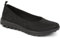 Pavers Women's Lightweight Slip On Pumps in Black - Shoes with Sparkle Detail and Wide D/E Fit - Ladies Casual Summer Footwear - Size UK 6 / EU 39