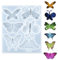 Qianyu 3D Butterfly Epoxy Resin Model Lifelike Butterfly Shape Resin Necklace Pendant Brooch Mould Silicone Butterfly Casting Supplies for Office Living Room Garden Wall Decoration