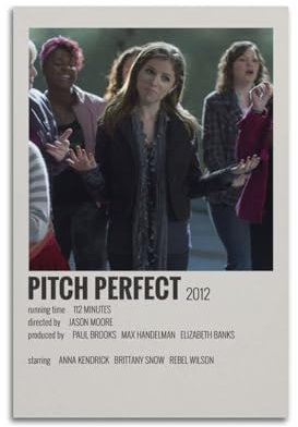 Zamou Pitch Perfect Leinwandposter, Wandkunst, dekoratives Wohnzimmer-Poster, Schlafzimmer-Poster, 30 x 45 cm, ungerahmter Stil